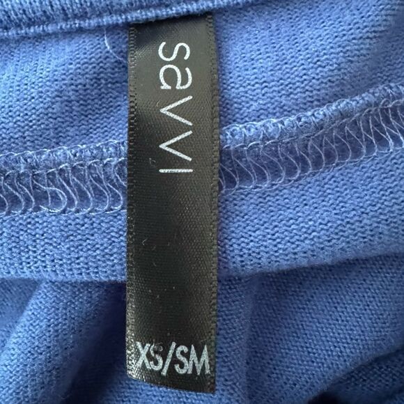 Savvi Blue Oversized Dolman Sleeve Blouse Size XS/SM - Picture 3 of 4